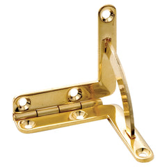Solid Brass Small-Box Quadrant Hinge 1-1/4"W x 1-1/4"H x 7/32"