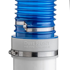 Dust Right Schedule 40 PVC Adapter, 4'' PVC to 4'' Hose