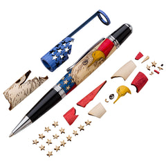 Patriotic Laser-Cut Inlay Pen Blank