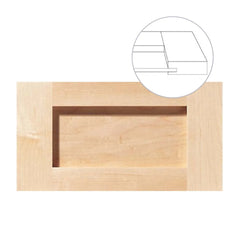 Shaker 5-Piece Flat Panel Drawer Front, Custom Sizes and Materials