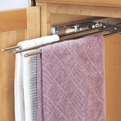 3 Prong Pull-Out Towel Bar, White, Wire (563-47)
