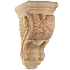 Small Rubberwood Hand Carved Acorn Corbel (1869)