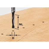 Festool Stopped-Hole Shelf Pin Router Bit for LR 32, 5mm Dia. (491066)