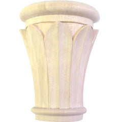 Large Red Oak Hand Carved Papyrus Capital (2034-RO)