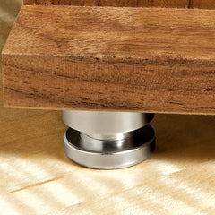 Satin Nickel Foot/Knob for Jewelry Box, 1/2" Diameter