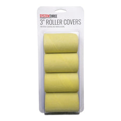 System Three 3'' Foam Epoxy Roller Covers, 4-Pack