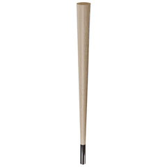 29'' Tapered Turned Leg, White Oak, 4''H Brushed Aluminum Foot