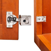 Full Kit Blum 110° Compact Clip Soft-Close Hinges for 3/4'' Face Frame, 1'' Overlay with Mounting Hardware
