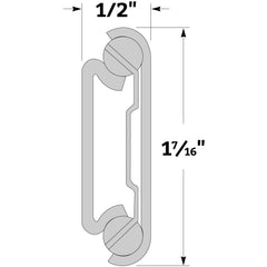 12" Series 766 75-lb. 3/4 Extension Centerline® Lifetime Slides