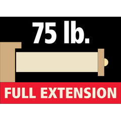 12" Series 3612 75-lb. Full-Extension Centerline® Lifetime Slides