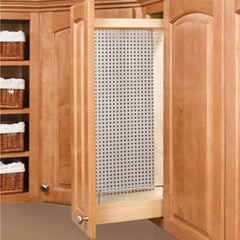 Rev-a-Shelf Pullout Organizer w/Stainless Steel Panel for Wall Cabinets 444 Series