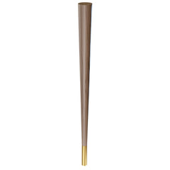 29'' Tapered Turned Leg, Walnut, 4''H Brushed Aluminum Foot
