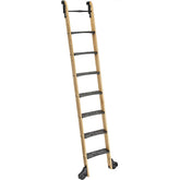 9' Oak Vertical Rails for Vintage Library Ladder Steps