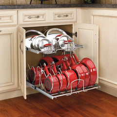 Rev-A-Shelf Two-Tier Soft-Close Pull-Out Cookware Organizer, 12''W