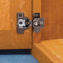 Full Kit Salice 106° Soft-Close Compact Hinges for Face Frame Cabinets, Titanium Finish, 1/2'' Overlay with Mounting Hardware