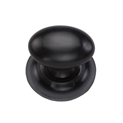 1-1/2'' Egg Cabinet Knob on Rose, Dark Oil-Rubbed