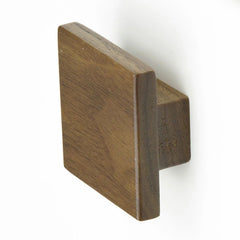 1-3/8'' Designer Wood Square Cabinet Knob, Oak