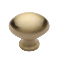 1-1/4'' Egg Cabinet Knob, Satin Brass