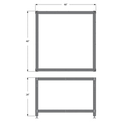 Rockler Rock-Steady Mid-Height Assembly Table Kit, 44''W x 44''W x 28''H