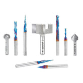 Axiom 9-Piece CNC Router Bit Set by Amana Tool (for Iconic Series)
