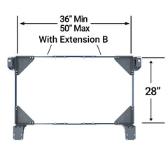 Extension Stretcher Set B for Rockler All-Terrain Mobile Base (Four 17-1/2'' Stretchers)