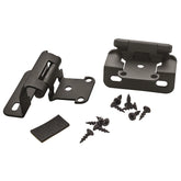 1/2'' Overlay Self-Closing Partial Wrap Cabinet Hinges, Flat Black