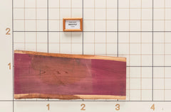 Purpleheart Live Edge Slab, 15-1/2''W x 38''L x 1-1/8'' Thick