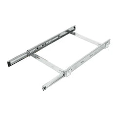 Single 35qt Pull-Out Container-Silver Metallic, 18" Slides, Metallic Silver (5349-15DM18-117)