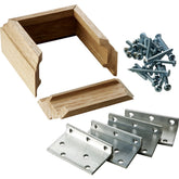 L-Bracket Post Fasteners, Oak