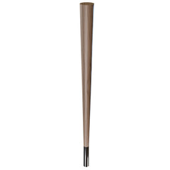 29'' Tapered Turned Leg, Walnut, 4''H Brushed Aluminum Foot