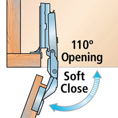 Lipped Door Salice Soft-Close Hinge Kit (Pair) for Face Frame