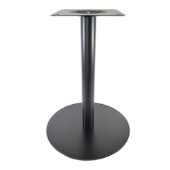 Positano 17'' Dia. Round Steel Table Base, Black Powder-Coat, Table Height