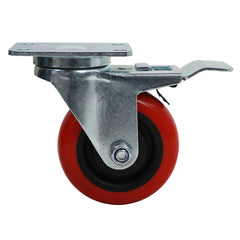 4'' 300-lb. Heavy Duty Polyurethane Caster, Swivel w/Total Lock Brake