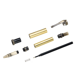 Rockler Retro Rollerball Pen Hardware Kit, Polished Antique Bronze