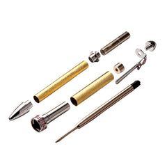 Breast Cancer Awareness Pen Hardware Kit, Chrome with Pink Crystals