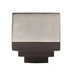 1-1/4'' Square Step Cabinet Knob, Satin Nickel