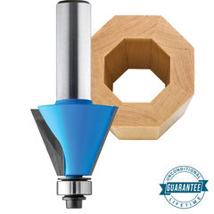 Rockler 22.5° Chamfer Router Bit - 1-1/8" Dia x 7/8" H x 1/2" Shank