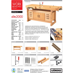 Sjobergs Elite 2500C Workbench with SM04 Storage Cabinet