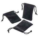 Black Velvet Ring Pouches, 3-Pack