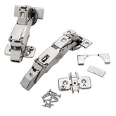 Blum Clip Top BLUMotion 125° Zero Protrusion Hinges for Thicker Doors, Nickel, Frameless, Full Overlay