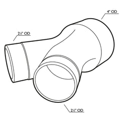 Rockler 4'' to 2-1/2'' Dust Collection Y-Connector