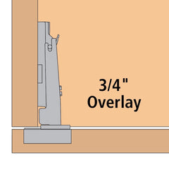 Full Kit Grass Tiomos Soft-Close Hinges (Pair) for Frameless, 110°, 5/16'' Overlay
