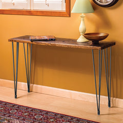 16'' I-Semble 3-Rod Hairpin Table Legs w/Adjustable Feet, 4-Pack, Black