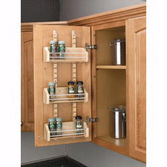 10-1/8" Wide Adjustable Door Mount Spice Rack (4ASR-15)