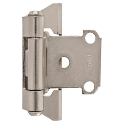 1/4'' Overlay Self-Closing Partial Wrap Cabinet Hinges, Satin Nickel