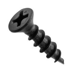 Centerline #6 x 5/8'' Flat Head Phillips Wood Screws, Black Finish, 100-Pack