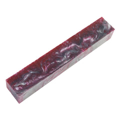 Crimson/Silver Inlace Acrylester Pen Blank
