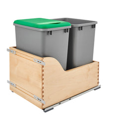 Double Soft-Close w/ Blum Movento Slides Waste Containers - 35 qt.