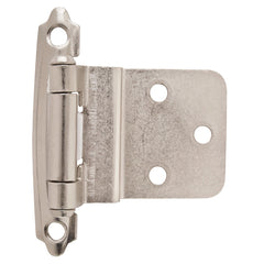 3/8'' Inset Self-Closing Face-Mount Cabinet Hinges (3428), Satin Nickel