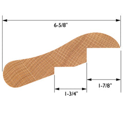6-5/8" W x 4' L x 1-1/2" D, Hard Maple Large Profile Bar Molding